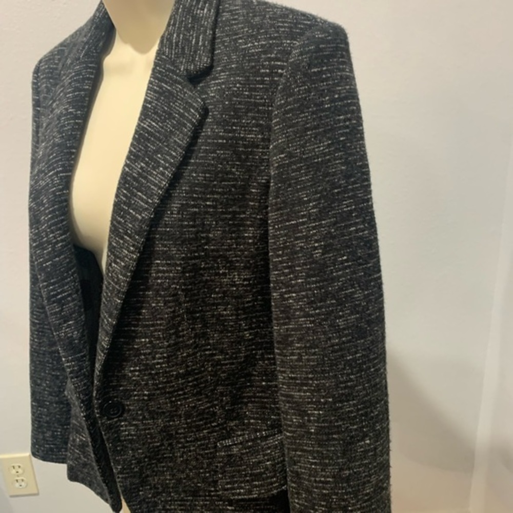 Anthropologie Cartonnier Woman’s  knit blazer Size  XS Black‎ and Gray - Picture 4 of 8